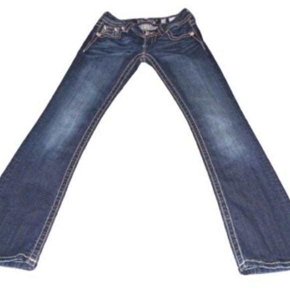 Miss Me Jeans Size 26 x 31 Signature Slim Boot Low Rise Embellished - Picture 3 of 12